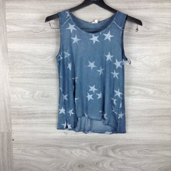 CG Sport Star Print High/Low Tank Top - Picture 1 of 5